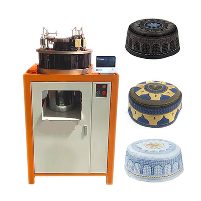 Chapéu muçulmano pequeno automatizado eletrônico da máquina de confecção de malhas do jacquard que faz a maquinaria