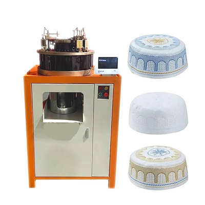 Chapéu muçulmano pequeno automatizado eletrônico da máquina de confecção de malhas do jacquard que faz a maquinaria
