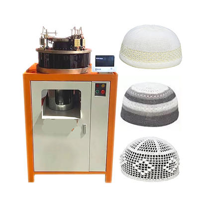 Chapéu muçulmano pequeno automatizado eletrônico da máquina de confecção de malhas do jacquard que faz a maquinaria