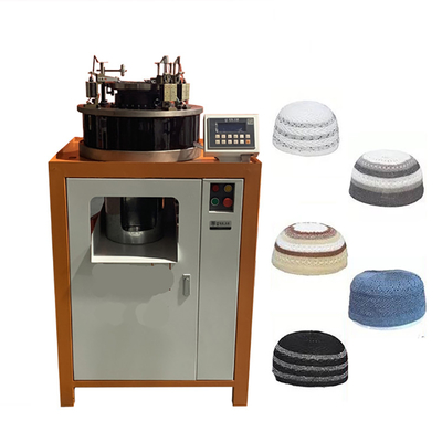 Chapéu muçulmano pequeno automatizado eletrônico da máquina de confecção de malhas do jacquard que faz a maquinaria