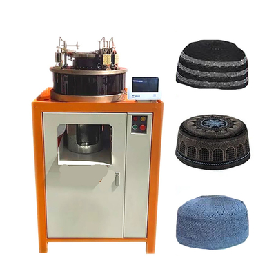 Chapéu muçulmano pequeno automatizado eletrônico da máquina de confecção de malhas do jacquard que faz a maquinaria