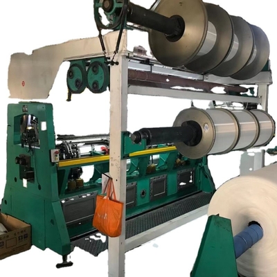 Short plush fabric double needle bed raschel machine