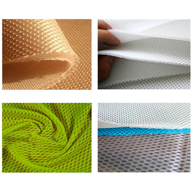 Air mesh and spacer fabric double needle bed raschel machine
