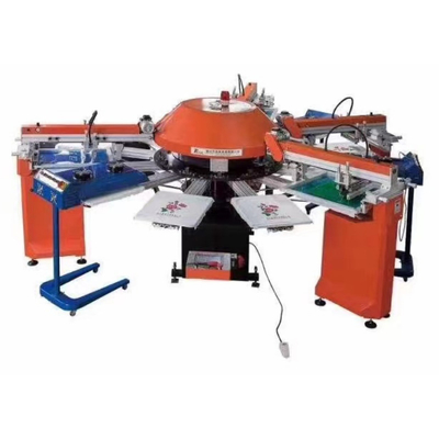 4 renk döner Tekstil Baskı Makinesi dijital kumaş serigrafi baskı makinesi