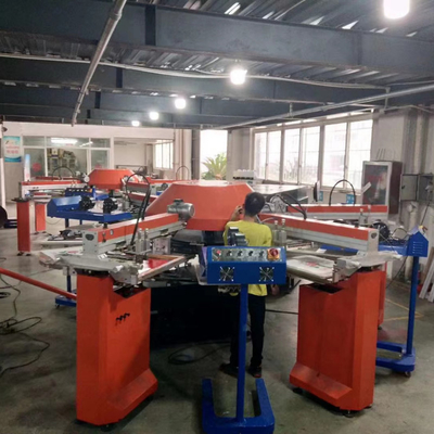 4 renk döner Tekstil Baskı Makinesi dijital kumaş serigrafi baskı makinesi