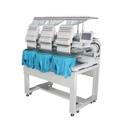 3 Head 15 Needles Computerised Sewing And Embroidery Machine For Clothes