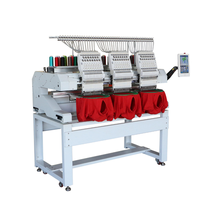3 Head 15 Needles Computerised Sewing And Embroidery Machine For Clothes