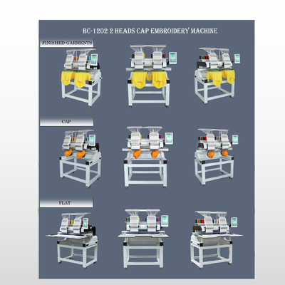 2 Two Head Computer Embroidery Machines Multi Needle Mini industrial