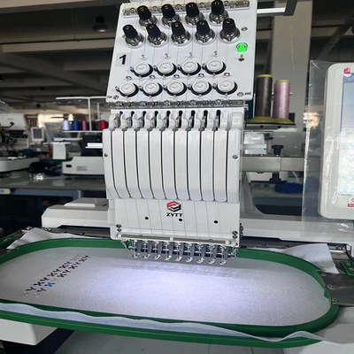 A única cabeça de 9 agulhas automatizou máquinas do bordado para camisetas