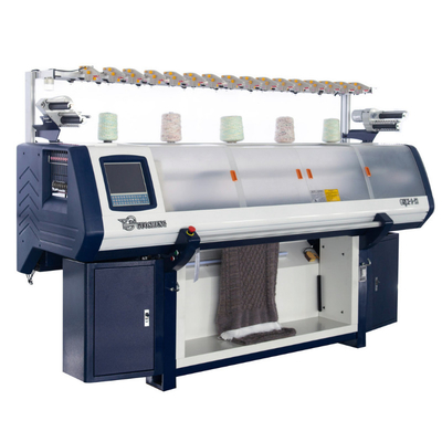 Double Needle Sweater Flat Knitting Machine 1kw Computerized 52inches