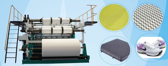 Shoes Fabrics Warp Knitting Machine Three Layer Double Needle Bed 850RPM