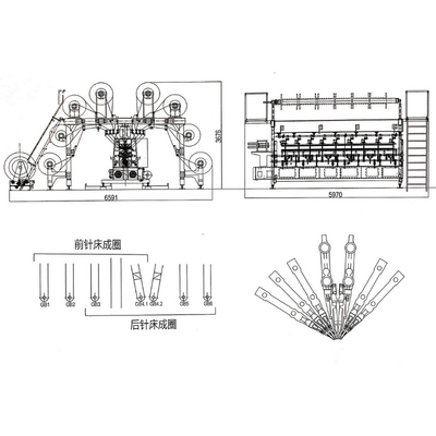 spacer jacquard Jacket Double Needle Bed Warp Knitting Machine